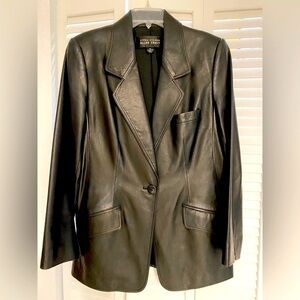Ellen Tracy Black Leather Woman’s Jacket